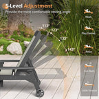 LUE BONA Chaise Lounge Chair Outdoor Set of 2, HDPS and HDPE Wicker Material, Patio Chaise Lounge with Adjustable Backrest, Resin Pool Lounge Chairs with Wheels for Backyard, Poolside and Deck