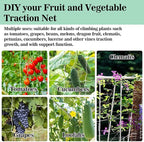 2 PCS Garden Plant Trellis Netting - Sukh 5 x 15 ft Trellis Net Polyester Trellis Netting Garden Square Mesh for Climbing Plants Fruits Vegetables VinesGrow Tents