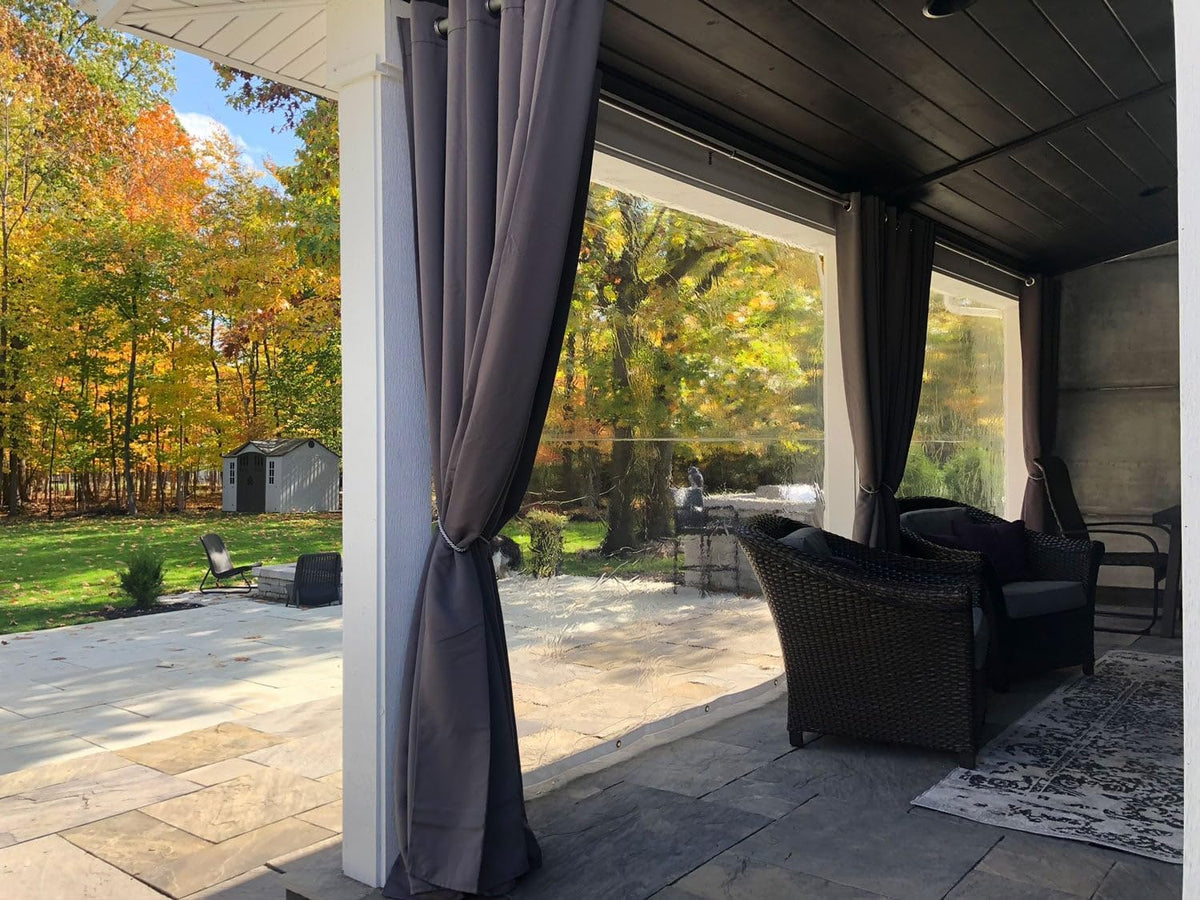 mytee products 2 pack 8' x 10' clear, front angle view