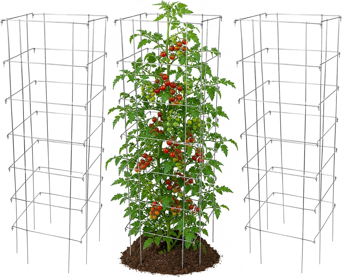 garden elements square tomato cage, 58 inch (pack, main product view