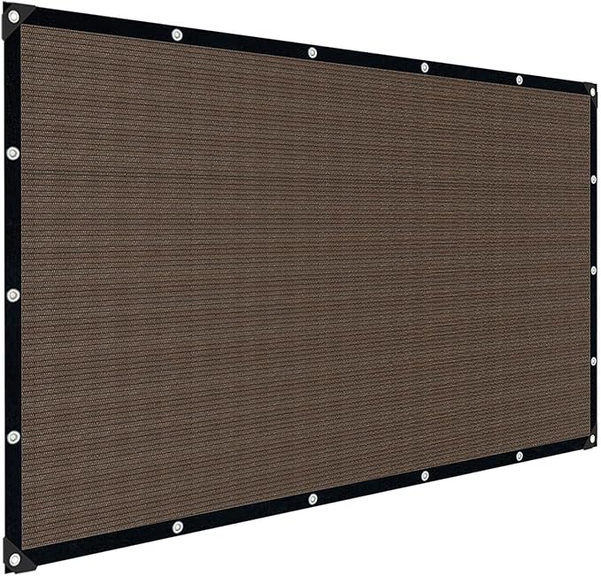 Sun Shade Cloth with Grommets,90% UV Protection Shade Fabric,Pergola Shade Cover Canopy Fence Privacy Screen Balcony,Brown Sunshades for Patio Pergola Garden Backyard Outdoor,Mocha-12x20FT