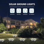 Solar Ground Lights 16Pack, Garden Solar Outdoor Waterproof Pathway Bright In-Ground Lights Outdoor Lighting Decor for Lawn, Patio, Yard, Driveway,Walkway Warm Light