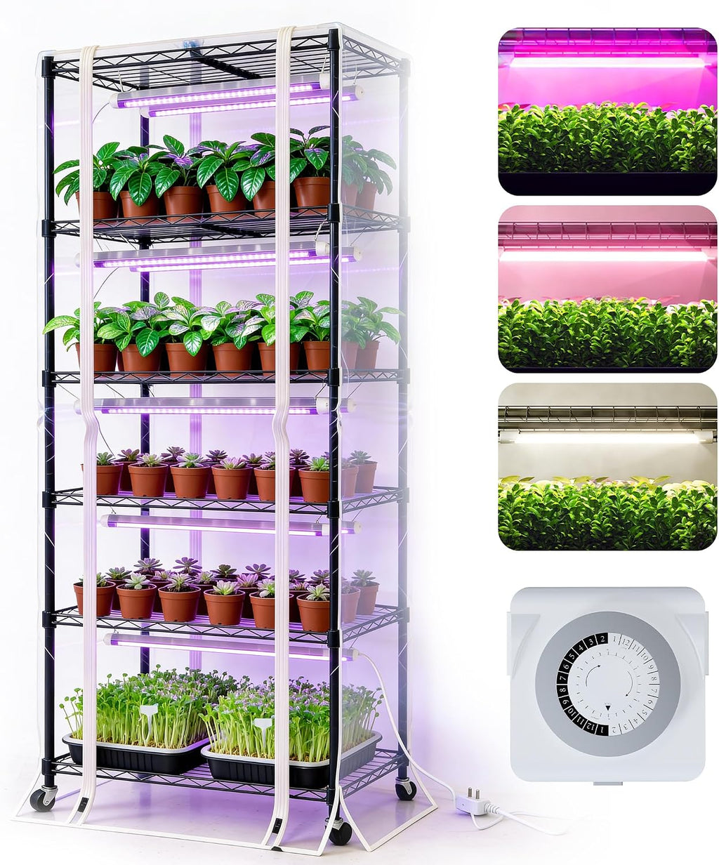 pyy indoor greenhouse with grow light - heavy, main product view