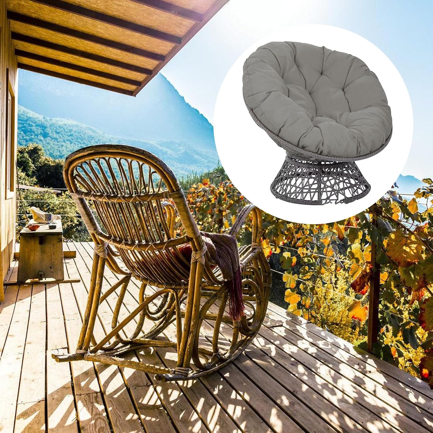 Beautiful Washable Swing Cushion Soft Nest Design Durable Polyester Fiber Indoor & Outdoor Pillow for Hammock Chair All Weather Use Perfect for Patios and Gardens