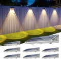 yilaie solar fence lights outdoor with ip67 waterproof, main product view