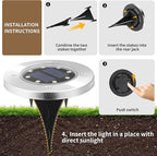 SOLPEX 20 Pack Solar Ground Lights Waterproof, Solar Powered Garden Lights, Landscape Lighting for Pathway Driveway Patio Backyard Walkway (Warm White)