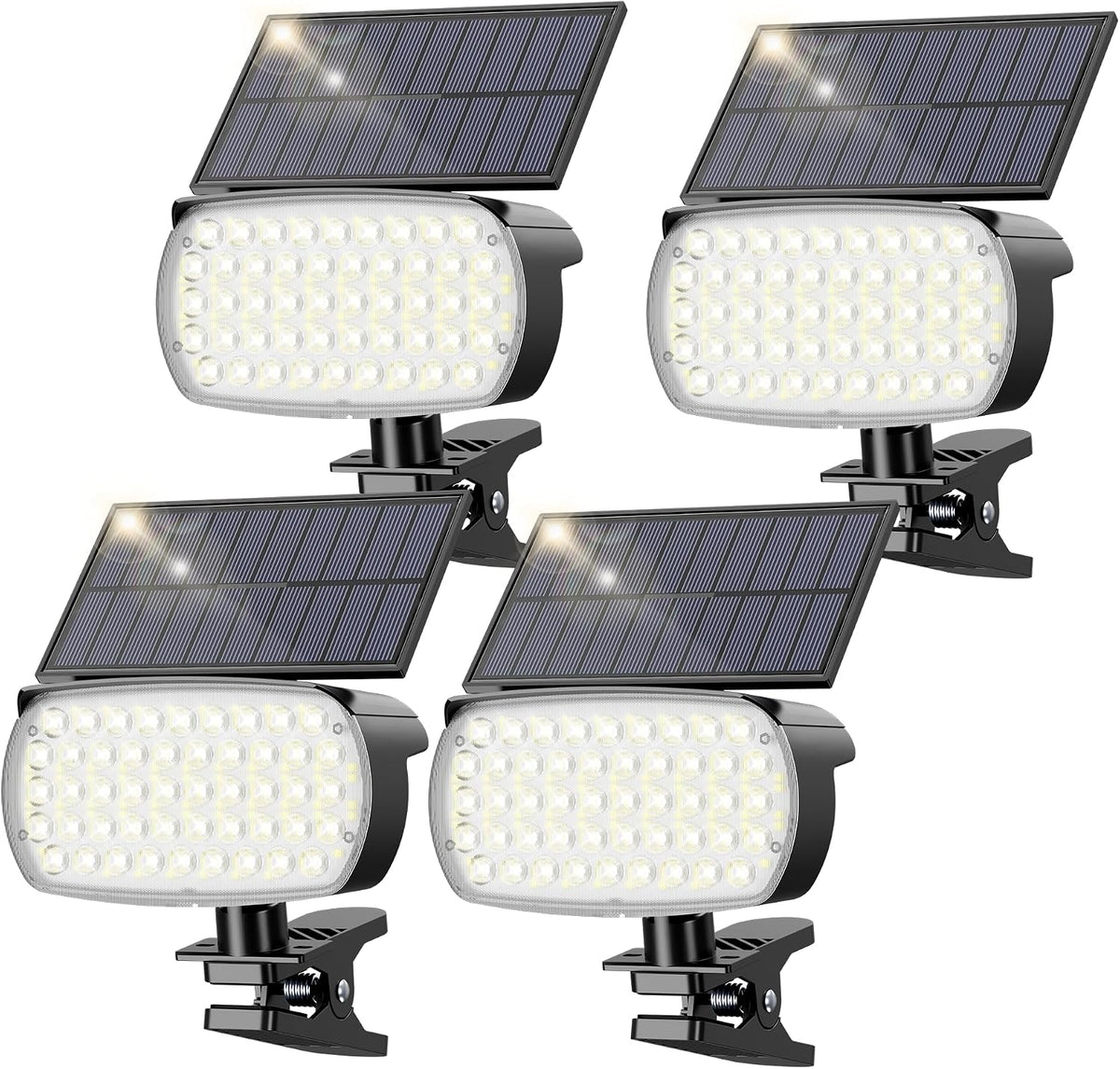 clip on solar lights outdoor, 120° adjustable, 3-mode, main product view