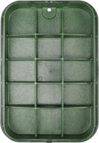 Rectangular Jumbo Valve Box and Cover, 15 in. x 22 in., 12 in. Height, Irrigation Control Valve Lettering, Black Box with Green Overlapping Cover