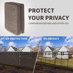 LOVE STORY Custom Size 3.3'x24' Brown Balcony Privacy Screen,UV Block Privacy Fence Screen,90% Shield for Outdoor Pool Garden Apartment Railing