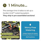 The Garden Grid | Garden Watering System for Raised Beds - But Better | Pre-Assembled, Waters Every Plant, 1-Min Setup, USA-Made, Lasts 5–10x Longer Than Drip Irrigation | Size: 4x4 - Dims: 44"x44"