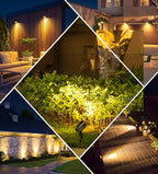 MEIKEE 7W Low Voltage LED Landscape Lights 800LM 12V Outdoor Landscape Lighting 2700K Warm White IP66 Waterproof Garden Pathway Lights Yard Lawn Spotlights with Connectors (4 Pack)