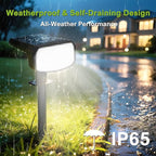 DAMINY Solar Spotlights Outdoor Waterproof IP65,2 CCT(Warm White & Cool White),4 Lighting Modes Solar spot Lights for Yard,Garden,Pathway,Landscape,Auto On/Off-2 Pack