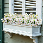 12 Bundles Artificial Pansy Flowers for Outdoor, Faux Silk Pansies Spring Flowers Outside for Planter Front Door Porch Patio Yard Window Box Home Decor (White)