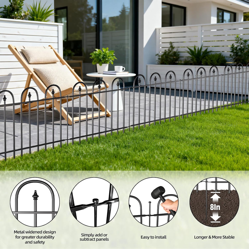 garden fence animal barrier - 5 panels, 13, close-up detail