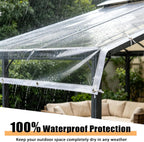 clear tarps heavy duty waterproof vinyl patio tarp shown in use