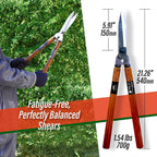 SUIZAN Hedge Shears 21.3" - Japanese Garden Clippers for Precise Trimming | Professional Shear for Pruning Hedges Bushes Shrubs Topiary Boxwood Branches Landscaping Sharp Steel Blades Gardening Tools