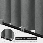Easy-Going Linen Look Outdoor Curtains Waterproof Windproof Porch Curtains, Soft Thicken Outdoor Privacy Curtains for Patio, Gazebo, Grommet Top and Tab Bottom Drape, 1 Panel, 54x84 inch, Dark Grey