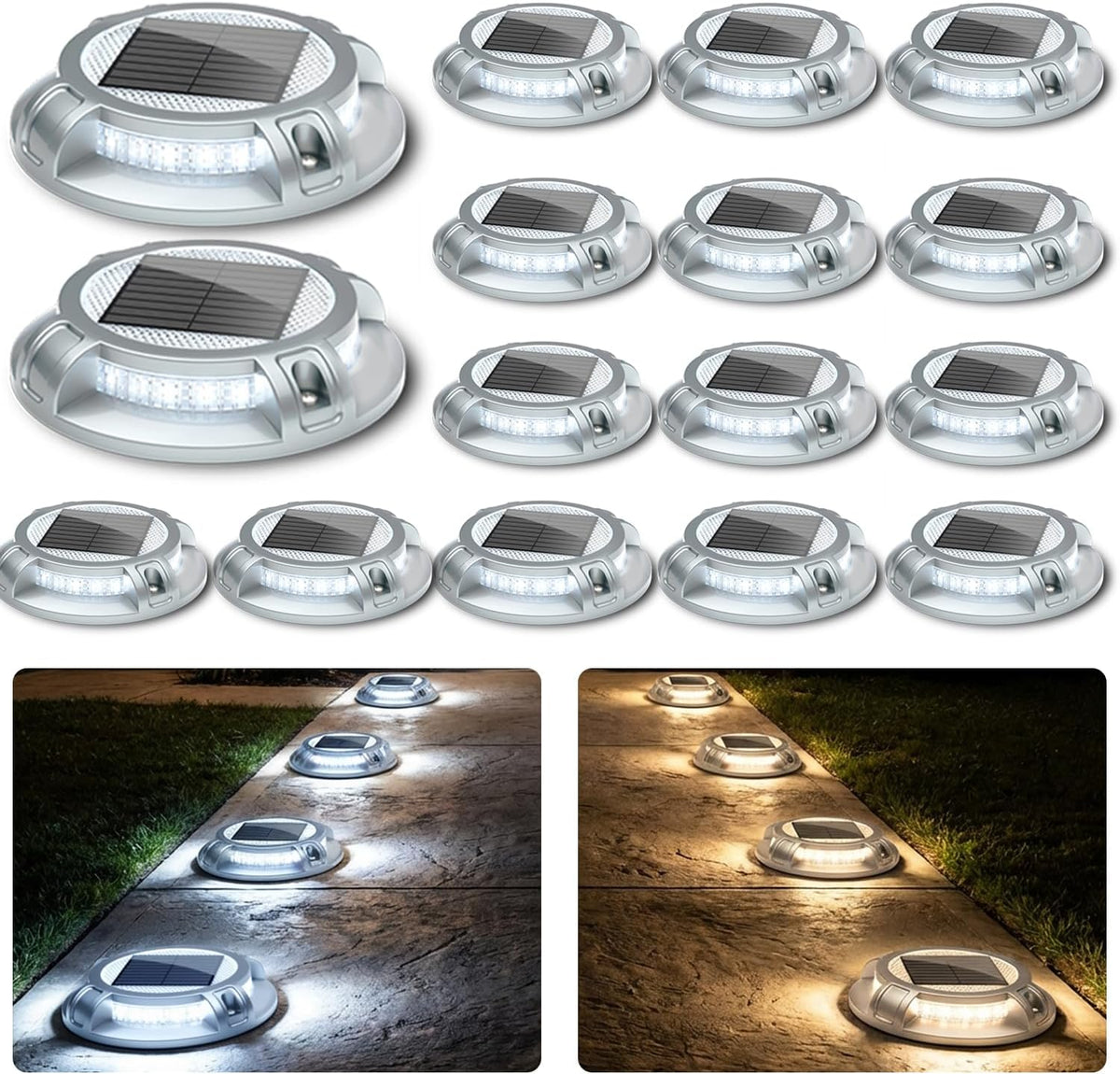 siedinlar solar driveway lights outdoor 4 modes, 40, main product view