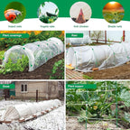 Greenhouse Hoops Grow Tunnel, 6 Sets of 8FT Long Garden Hoops for Raised Beds, Rust-Free Fiberglass Support Hoops Frame for Garden Netting, DIY Plant Support Garden Stakes for Row Cover, 36 Pcs
