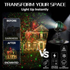 Laser Christmas Projector Lights Outdoor, Aluminum Alloy 3-Color Star Projector, Waterproof with Remote & Timer for Holiday Party, Yard Patio Xmas Decor (RGB)