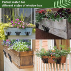 Adjustable Window Box Brackets, 6 to 12 inch Heavy Duty Window Planter Box Brackets, Butterfly Shape Wall Mount Flower Box Holder, 4 Pack