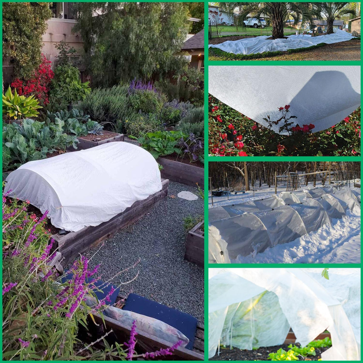 garutom plant covers freeze protection 10ft x 50ft showing dimensions