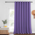 NICETOWN Lilac Purple Blackout Curtains for Bedroom/Living Room 132 Inch Length - Thermal Insulated Room Darkening Grommet Top Window Curtains (100 by 132 - Inch, 1 Panel)