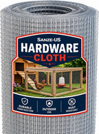 SANZEUS Hardware Cloth, 48in x 100ft 1/2in Mesh, 19GA Chicken Wire Fencing | Hot-dip galvanized after welding, heavy-duty wire mesh, rust resistant, chicken coops, garden beds, rabbit cages, tree guards