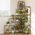 enhomee 73.6" tall plant stand, wood shelf for, main product view