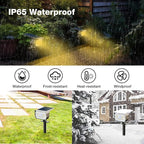 nipify Solar 1 Pack Spot Lights Outdoor Motion Sensor with 3 Modes,Solar Spotlights Outdoor Waterproof 2-in-1 Auto On/Off Landscape Lighting for Outside Yard Wall Garden Pathway, Warm White