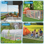 clear vinyl tarp 8x12ft,10 mil uv resistant waterproof showing dimensions