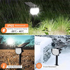 Lepro Solar Decorative Spot Lights 4 Pack, Cool White Modern Accent Lights for Garden & Landscape, IP65 Waterproof Adjustable Spotlight for Architecture, Pathways, Contemporary Decor