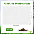 lasuroa 10pcs Flower Pot Hole Mesh Pad | 11.8x7.8 Inch Bonsai Mesh Drainage Screens Plant Pot Drainage Meshes for Preventing Clart Leakage (White)