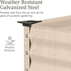 Best Choice Products 48x24x30in Galvanized Raised Garden Bed, Metal Elevated Planter Box, Vegetable Garden for Backyard, Patio, Balcony - Beige