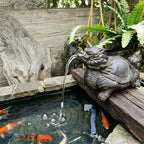 Pond spitters for Small Ponds Garden Decor for Koi Pond Decorative Stone-Effect Sculpture with Water Pump and Hose for Balcony,Courtyard Home Office