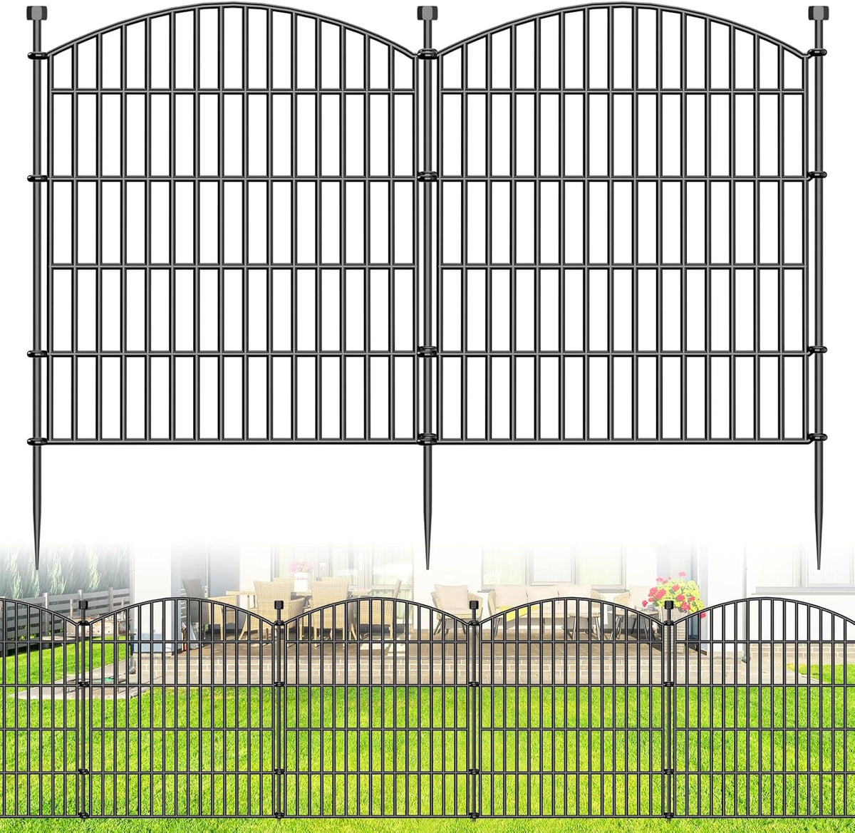 10 panel no dig decorative garden fence 32", main product view