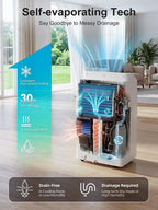 mepty 14000btu portable ac, portable air conditioner with showing dimensions