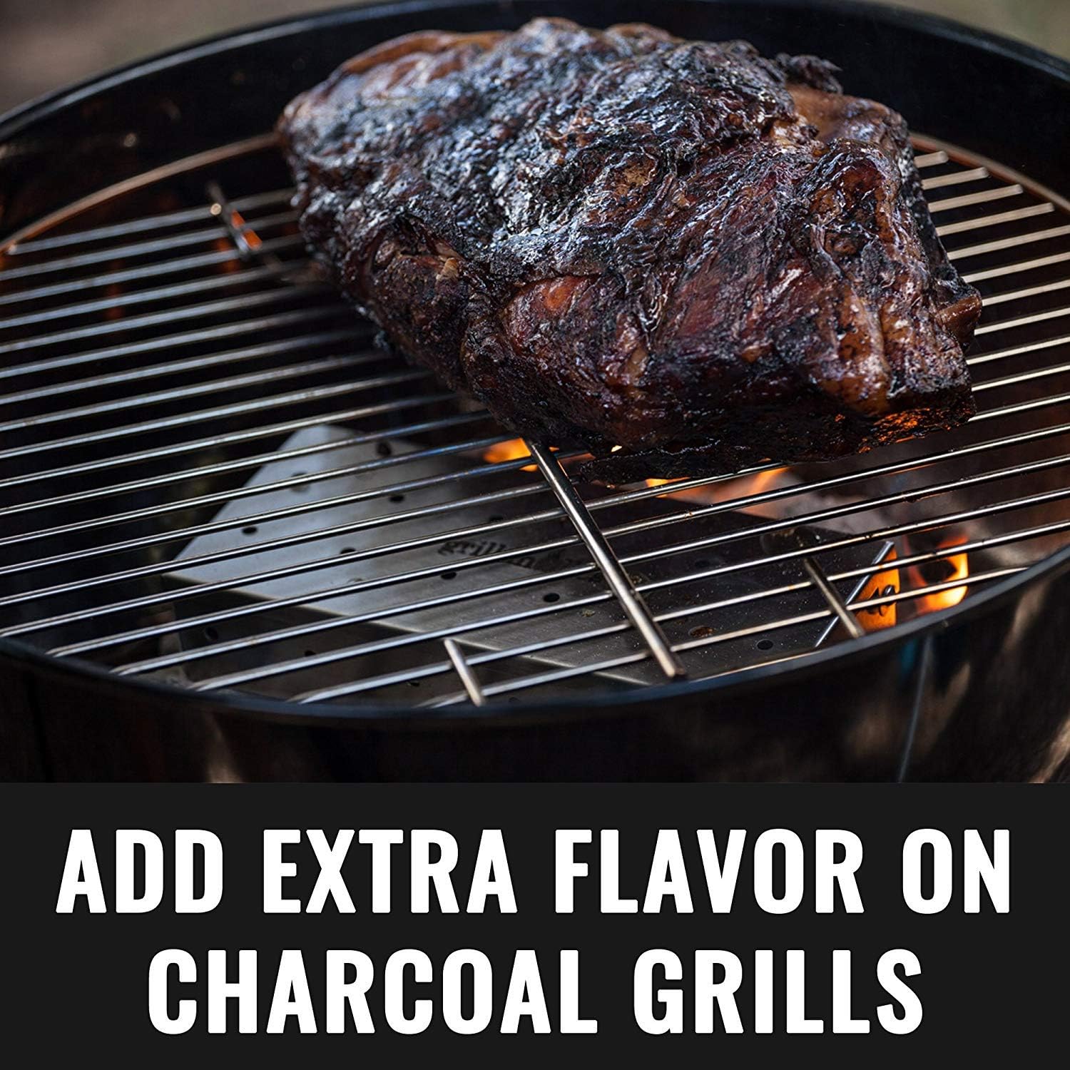 Stainless Steel Wood Chip Smoker Box for Gas & Charcoal Grills | XL Size | BBQ Smoker Accessory | Grilling Gift | Uses Wood Chips or Pellets