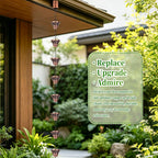 rain chains for gutters outside copper with adapter showing dimensions