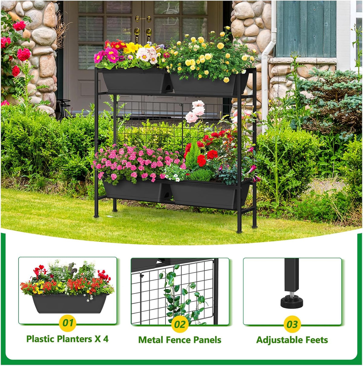 raised garden beds with legs vertical herb garden showing dimensions