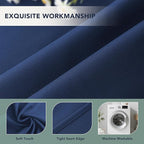 Patio Curtains Outdoor Waterproof - 6 Panels Privacy Weatherproof Outside Curtains with Grommets for Pergola, Gazebo, Porch, Cabana, Balcony, 54 x 95 Inch, Navy