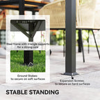Outsunny 10' x 12' Outdoor Patio Gazebo, Heavy Duty Gazebo Canopy Shelter with Double Roof, Curtains, Netting, Steel Frame, UPF30+ Protection, Ceiling Hooks for Lawn, Backyard, Deck, Dark Gray
