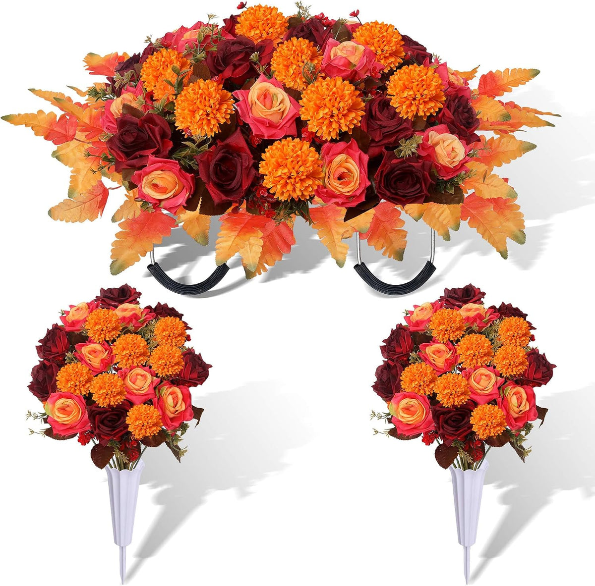 lodou 3 piece cemetery flowers set – large, main product view