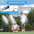 ausic portable misting system, outdoor water misters for showing dimensions