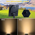 Solar Spot Lights Outdoor, 20 LED IP65 Waterproof Solar Landscape Spotlights, Dusk-to-Dawn 3000K Warm White Outdoor Spot Light Lighting for Yard Garden Driveway Porch Walkway, 4-in-1
