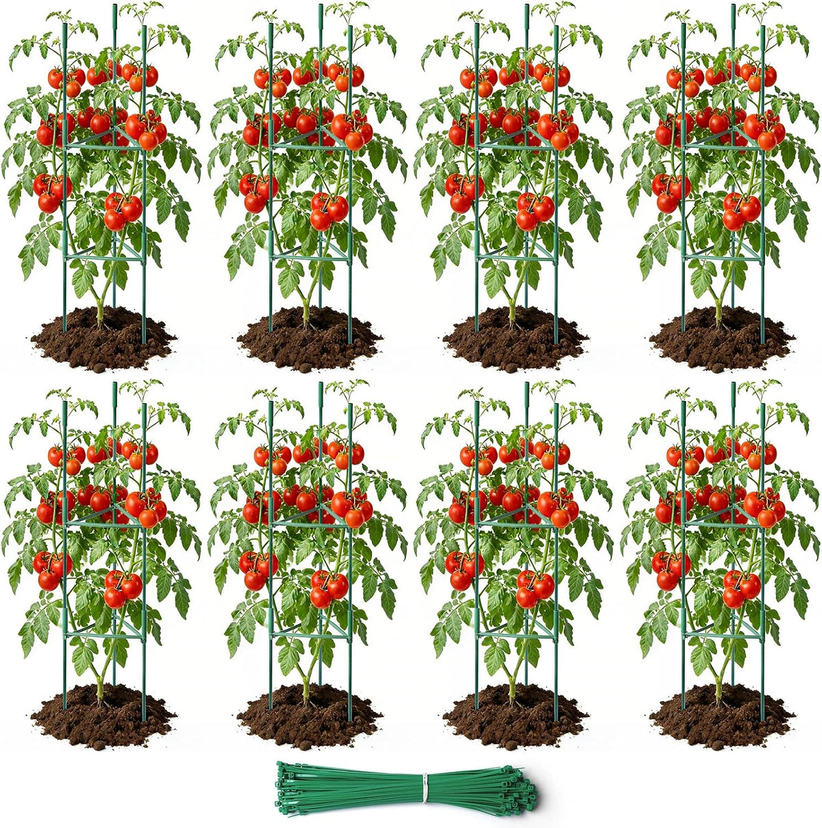 48in adjustable metal tomato cages for garden, main product view
