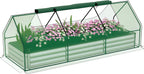 outsunny 8.6 x 3 x 1ft metal planter, main product view
