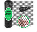 upgraded plastic chicken wire fence mesh(24inx20ft) - black/green/white, main product view