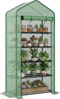 outsunny 5 tier mini greenhouse small portable 76", main product view