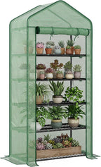 outsunny 5 tier mini greenhouse small portable 76", main product view